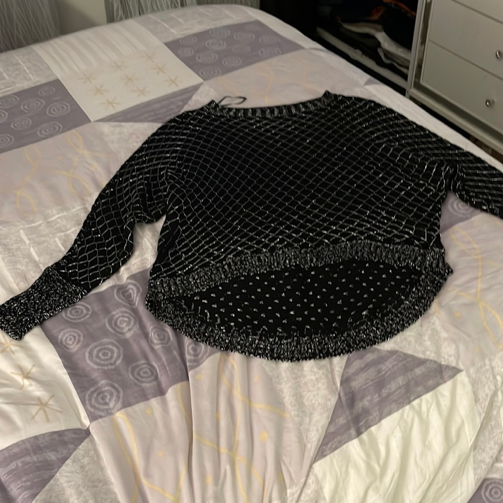 Black and silver sweater
